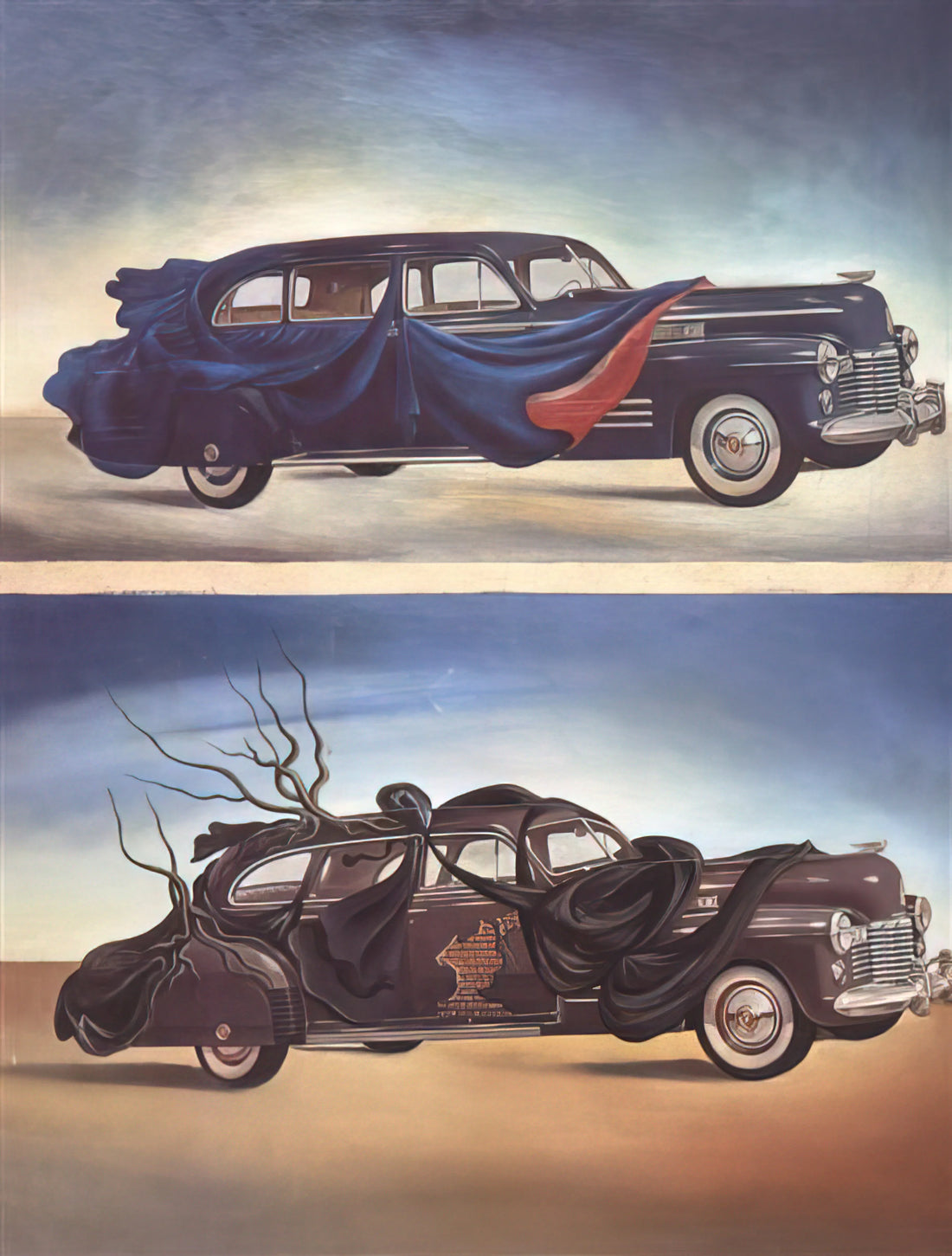 Salvador Dalí Poster Print: A Collector's Guide to Surrealist Masterpieces - CAR CLOTHING CLOTHED AUTOMOBILE by Salvador Dali