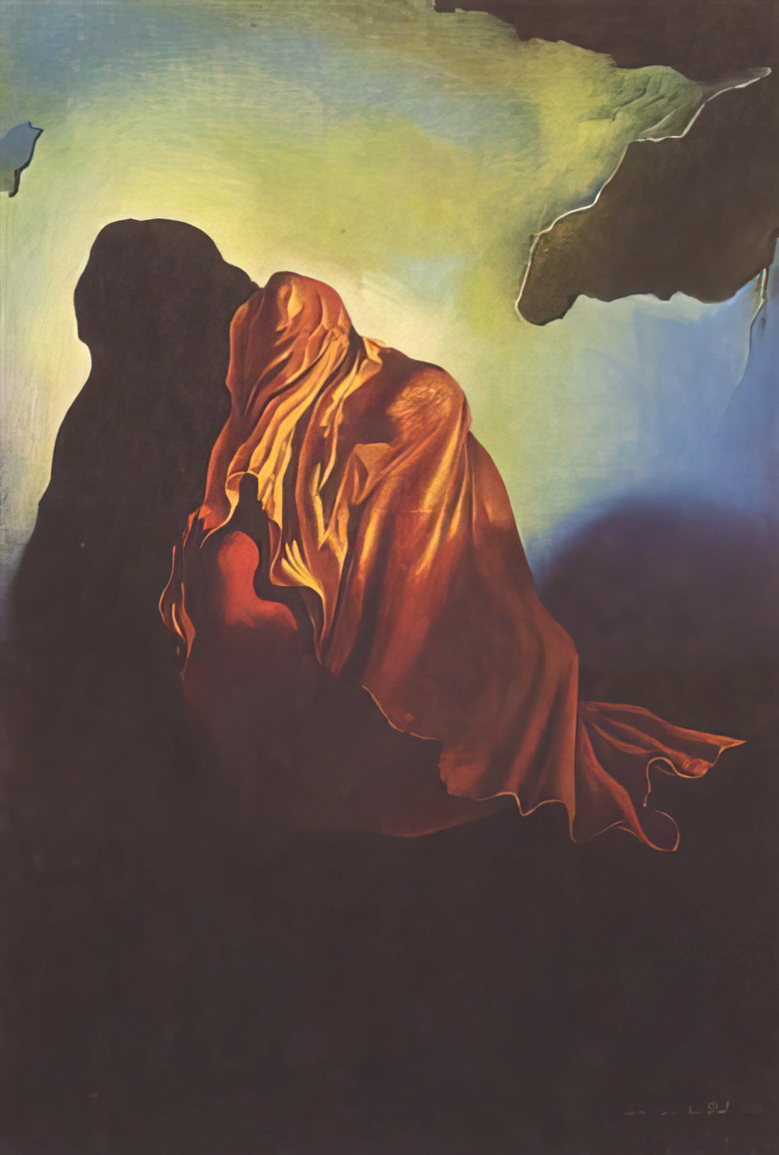 Salvador Dalí Watercolor: The Surrealist's Lesser-Known Mastery in Liquid Dreams - THE VEILED HEART by Salvador Dali