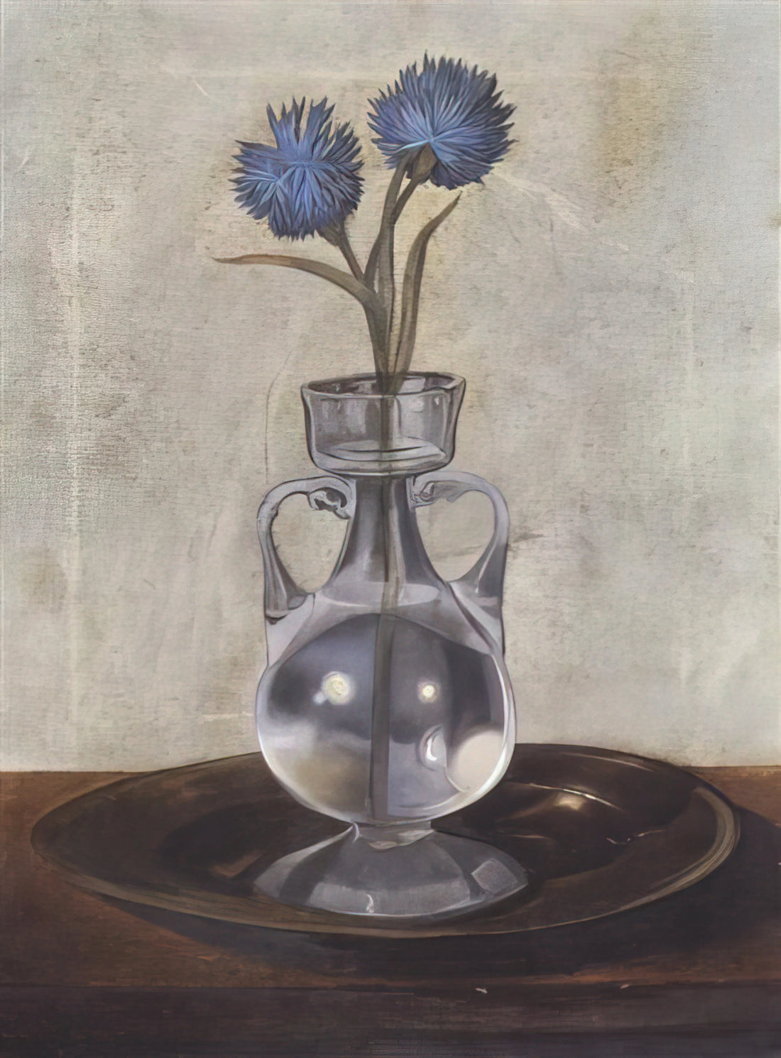 Salvador Dalí: The Surrealist Visionary Who Redefined Modern Art - THE VASE OF CORNFLOWERS by Salvador Dali