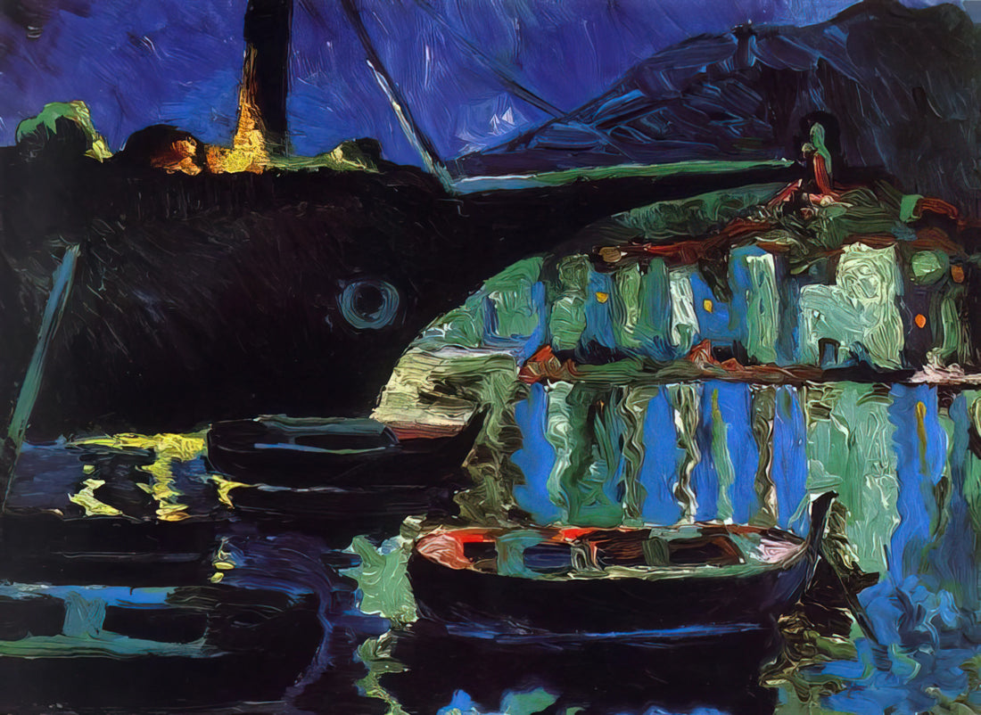 Salvador Dalí's Abraham Lincoln Painting: A Surrealist Masterpiece of Optical Illusion - PORT OF CADAQUES NIGHT by Salvador Dali