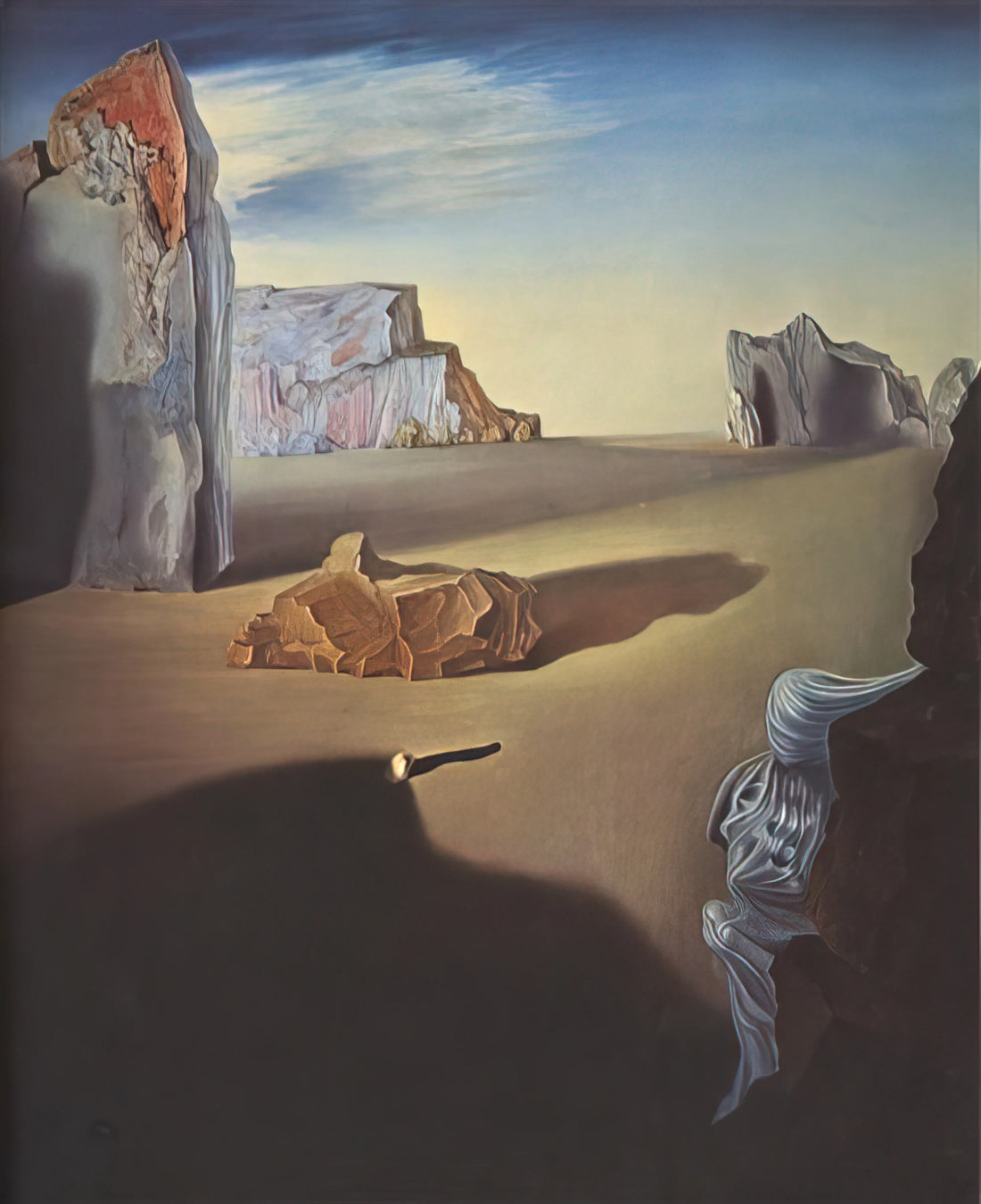 Salvador Dalí's Abraham Lincoln Print: A Surrealist Masterpiece of Optical Illusion - SHADES OF NIGHT DESCENDING by Salvador Dali