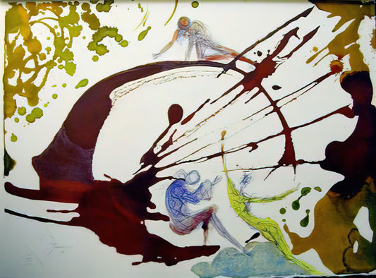 Salvador Dalí's Christ of Saint John of the Cross Print: A Surrealist Masterpiece Explained - IN PRINCIPIODEUS CREAVIT 1964 by Salvador Dali