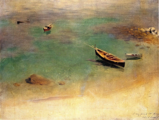Sargent and Monet: A Transatlantic Dialogue in Painting - Boat in the Waters off Capri by John Singer Sargent