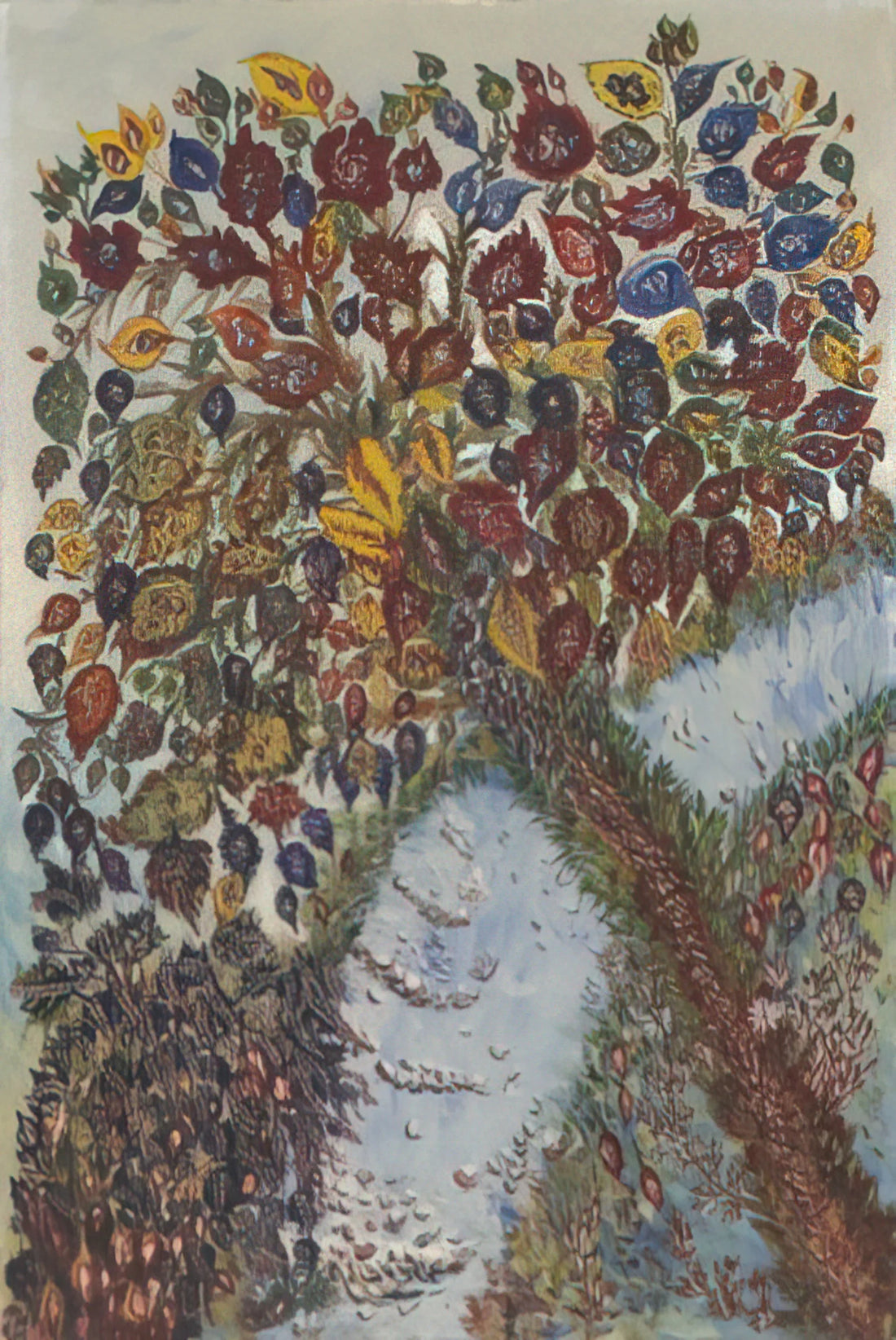 Séraphine Louis Acrylic Print: A Guide to the Visionary Art of the French Naïve Painter - Tree or Paradise - 1925 by Seraphine Louis