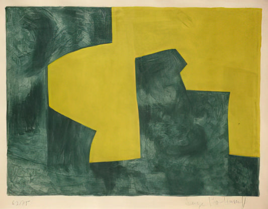 Serge Poliakoff: The Master of Abstract Color and Form - Composition verte et jaune - 1966 by Serge Poliakoff