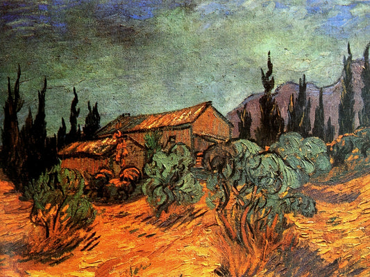 Skull of a Skeleton with Burning Cigarette: Van Gogh's Subversive Masterpiece - Wooden Sheds by Vincent van Gogh