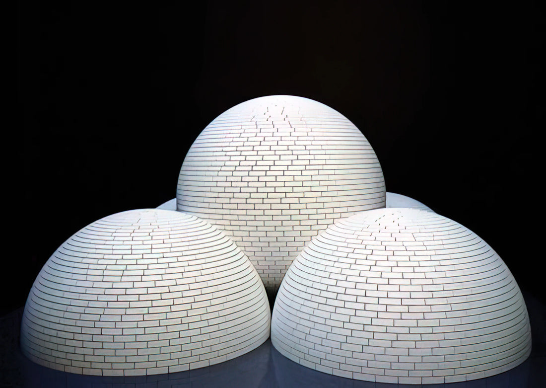 Sol LeWitt at MoMA: Conceptual Art, Wall Drawings, and the Legacy of a Visionary - Model for Brick Structure four domes and a sphere by Sol LeWitt