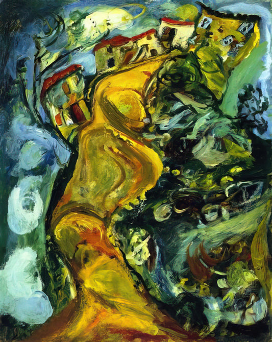 Soutine Portraits: The Distorted Soul of Modern Expressionism - STREET AT CAGNES 1923 by Chaim Soutine