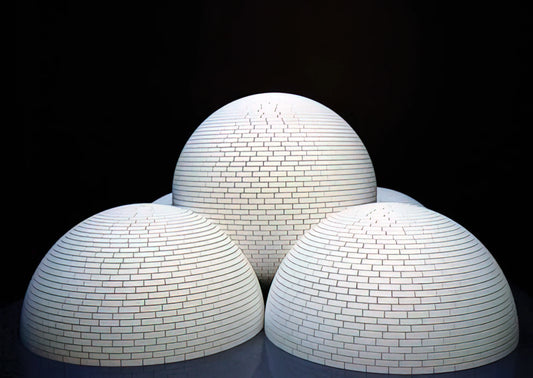 Strict Beauty: The Enduring Appeal of Sol LeWitt Prints - Model for Brick Structure four domes and a sphere by Sol LeWitt