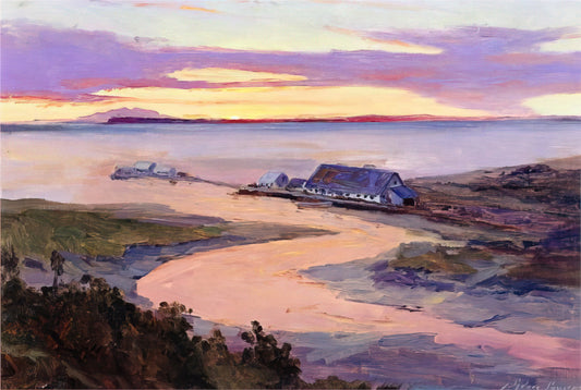 Sydney Laurence Original Paintings for Sale: A Collector's Guide to Alaska's Premier Artist - Emard Salmon Cannery - 1915 by Sydney Laurence