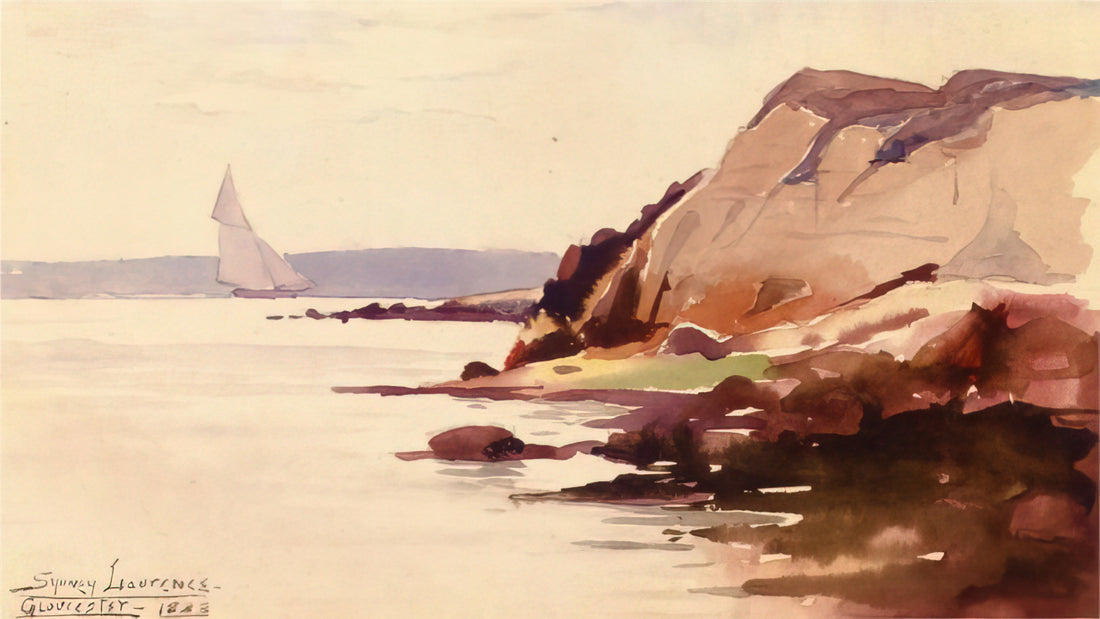 Sydney Laurence for Sale: Acquiring Museum-Quality Prints of Alaska's Premier Painter - Sailing off Gloucester Coast - 1888 by Sydney Laurence