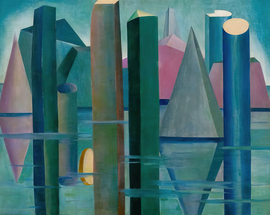 Tarsila do Amaral Framed Canvas Print: A Modernist Masterpiece for Your Collection - Calmaria II by Tarsila do Amaral