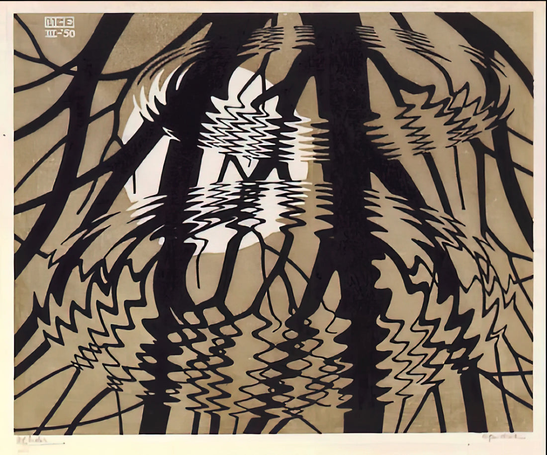 Taschen MC Escher: The Definitive Guide to the Master of Mathematical Art - RIPPLED SURFACE COLOUR by MC Escher