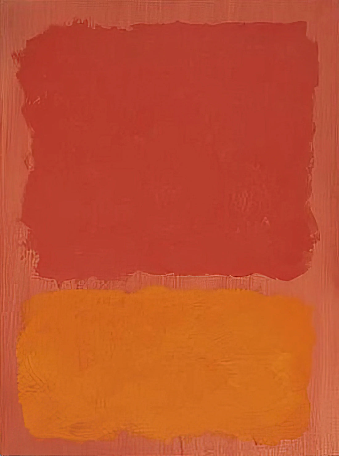 Tate Rothko Print: Understanding the Museum-Quality Reproduction of an Abstract Masterpiece - Untitled Red and Orange on Salmon - 1969 by Mark Rothko