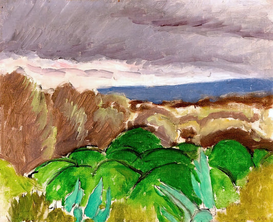 The Definitive Guide to Henri Matisse Posters in 70x100 cm: Curator's Insights for Art Lovers and Collectors - CAGNES LANDSCAPE IN STORMY WEATHER 1917 by Henri Matisse
