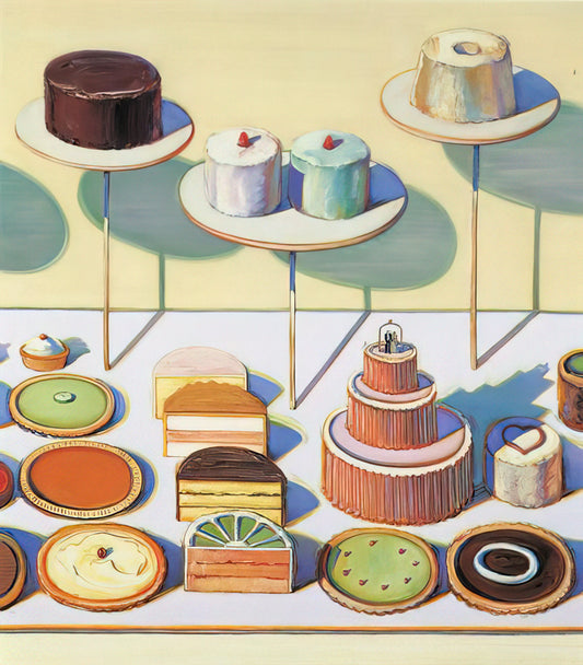 The Enduring Appeal and Artistic Brilliance of Wayne Thiebaud Lithographs - Cakes and Pies - 1995 by Wayne Thiebaud