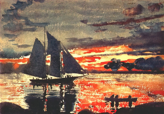 The Fox Hunt by Winslow Homer: A Masterpiece of American Realism and Symbolism - SUNSET FIRES by Winslow Homer