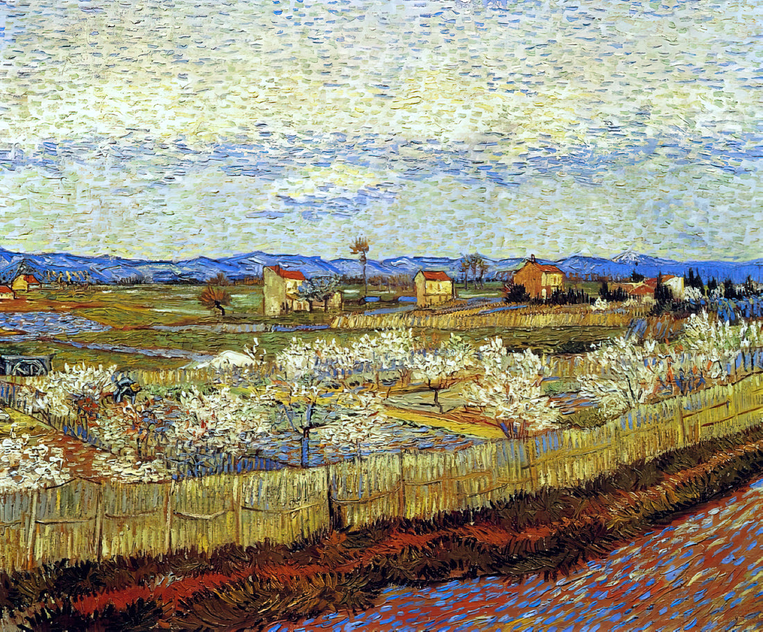 The Garden at Arles Print: Vincent van Gogh's Provençal Masterpiece - Peach Trees in Blossom by Vincent van Gogh