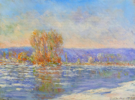 The Grand Canal by Claude Monet: A Venetian Masterpiece of Light and Impressionism - Floating Ice near Bennecourt by claude monet