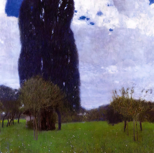 The Kiss by Gustav Klimt Poster: A Guide to the Iconic Symbolist Masterpiece - THE TALL POPLAR TREES II by Gustav Klimt
