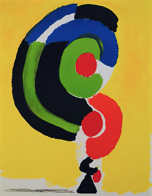 The Luminous Legacy of Delaunay Painting: Exploring Orphism's Vibrant Revolution - COMPOSITION FOR XXE SIECLE by Sonia Delaunay