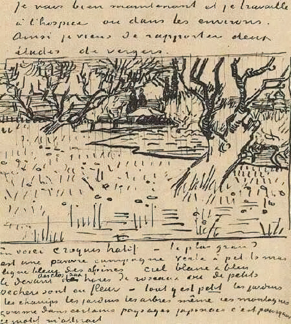 The Mulberry Tree by Vincent van Gogh: A Masterpiece of Color and Emotion - Orchard in Bloom with View of Arles by Vincent van Gogh
