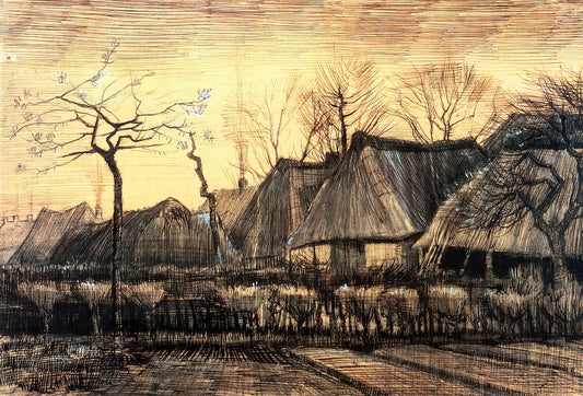 The Real Starry Night: Decoding Van Gogh's Masterpiece Beyond the Myth - Houses with Thatched Roofs by Vincent van Gogh