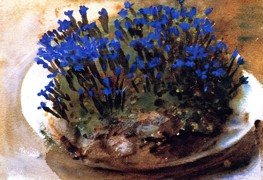 The Three Graces Painting by John Singer Sargent: An Analysis of Myth, Modernity, and Mastery - Blue Gentians by John Singer Sargent