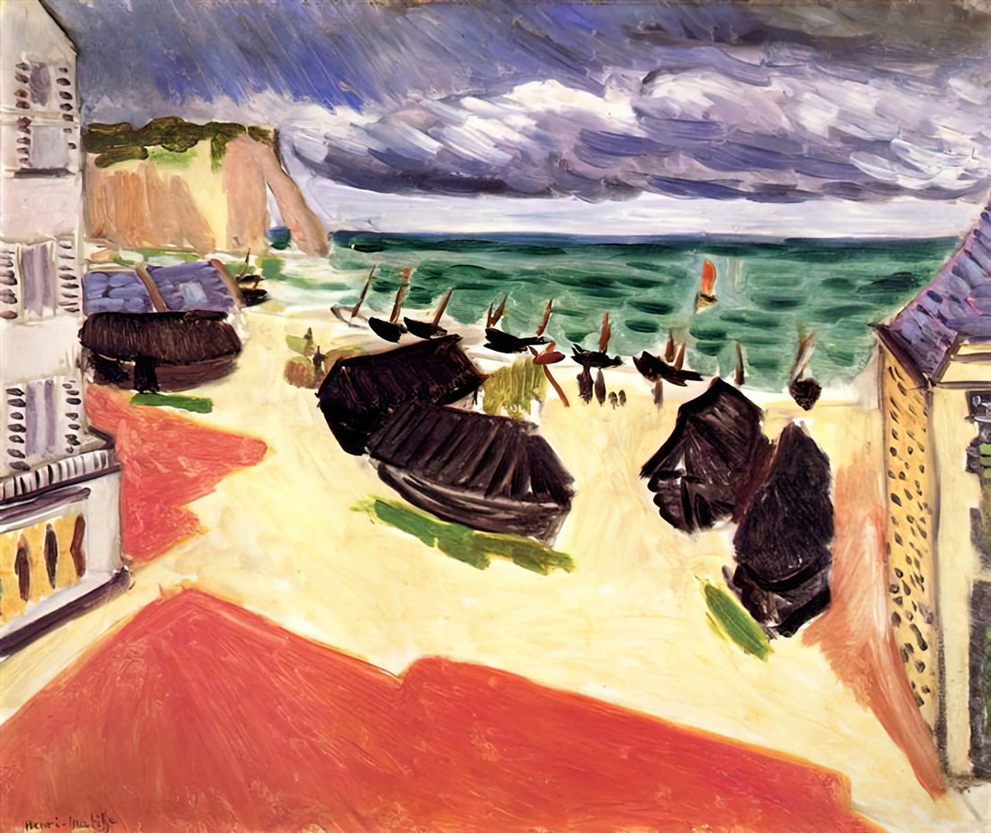 The Vibrant Legacy of Matisse Orange Cutout Posters: A Collector's Guide to Modernist Joy - FISHING BOATS IN WINTER ETRETAT 1921 by Henri Matisse