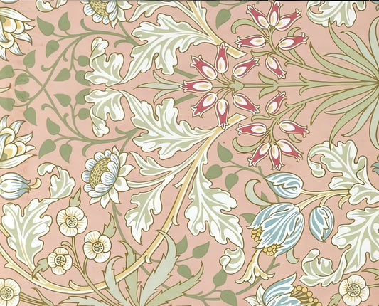 The William Morris Centenary Exhibition Poster: A Celebration of Arts & Crafts Legacy - WALLPAPER HYACINTH PATTERN 480 1917 by William Morris
