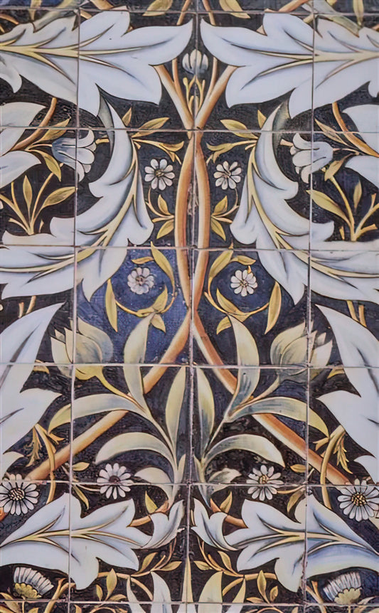 The William Morris Period: A Deep Dive into the Arts & Crafts Movement's Defining Era - PANEL OF CERAMIC TILES DESIGNED BY MORRIS AND PRODUCED BY WILLIAM DE MORGAN 1876 by William Morris