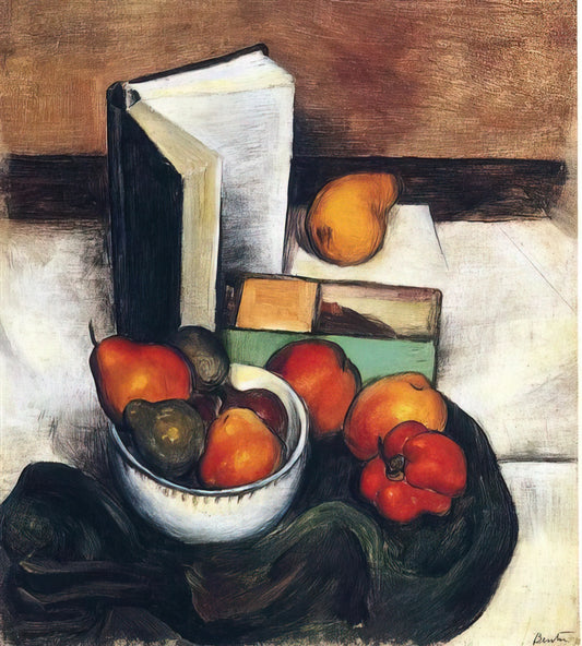 Thomas Hart Benton Reproduction: A Guide to Authentic American Regionalist Art Prints - STILL LIFE WITH FRUIT AND VEGETABLES by Thomas Hart Benton