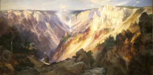 Thomas Moran Reproductions: Capturing the Grandeur of the American West in Museum-Quality Prints - Grand Canyon of the Yellowstone by Thomas Moran
