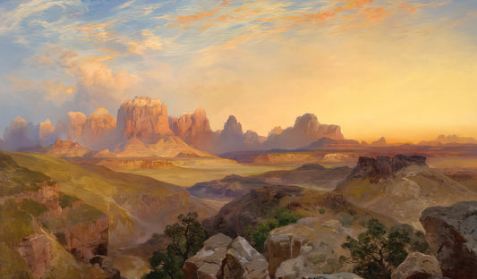 Thomas Moran Watercolor Paintings: The Luminous Legacy of an American Master - Virgin River Utah by Thomas Moran