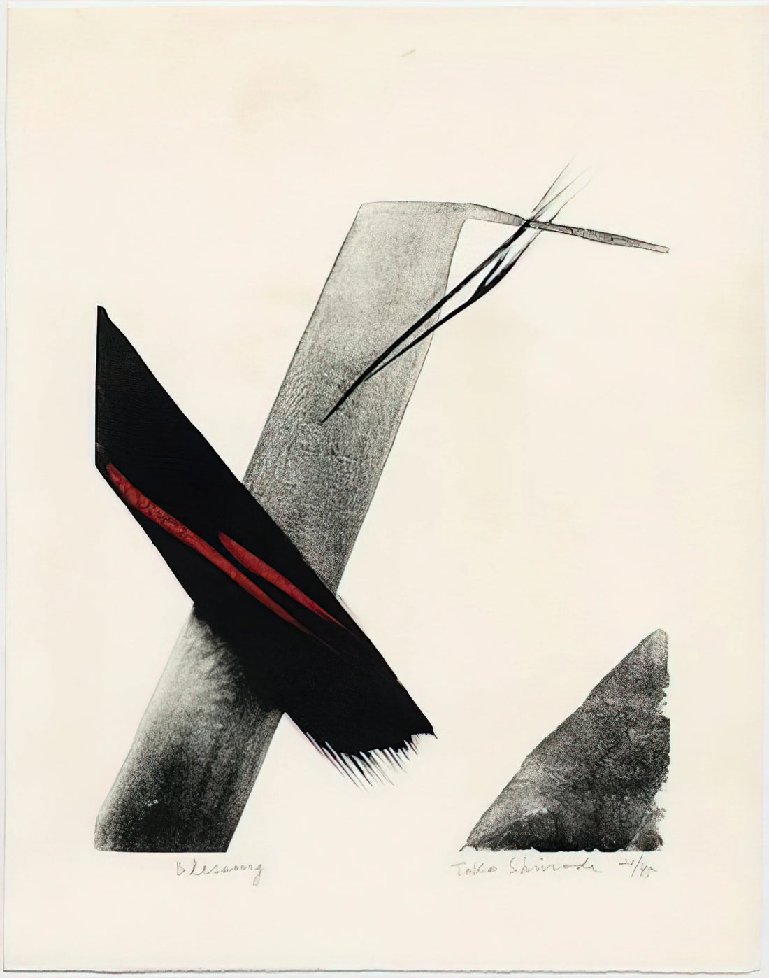Toko Shinoda: The Master of Abstract Expressionism and Japanese Calligraphy - Blessing - 1983 by Toko Shinoda
