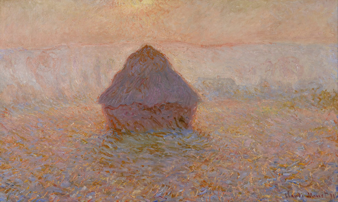Unveiling Claude Monet Paintings in the Louvre: A Guide for Art Enthusiasts - Grainstack, Sun in the Mist by claude monet