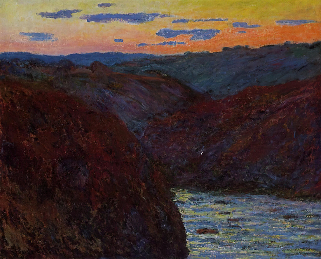 Unveiling "Monet La Japonaise 1876": A Masterpiece of Japonisme and Impressionism - Valley of the Creuse, Sunset by claude monet