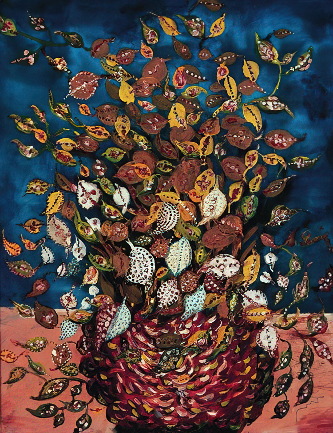 Unveiling the Mystical World of Seraphine Paintings: Séraphine Louis' Enduring Legacy - Le Bouquet de Feuilles - Naïve Art Primitivism by Seraphine Louis