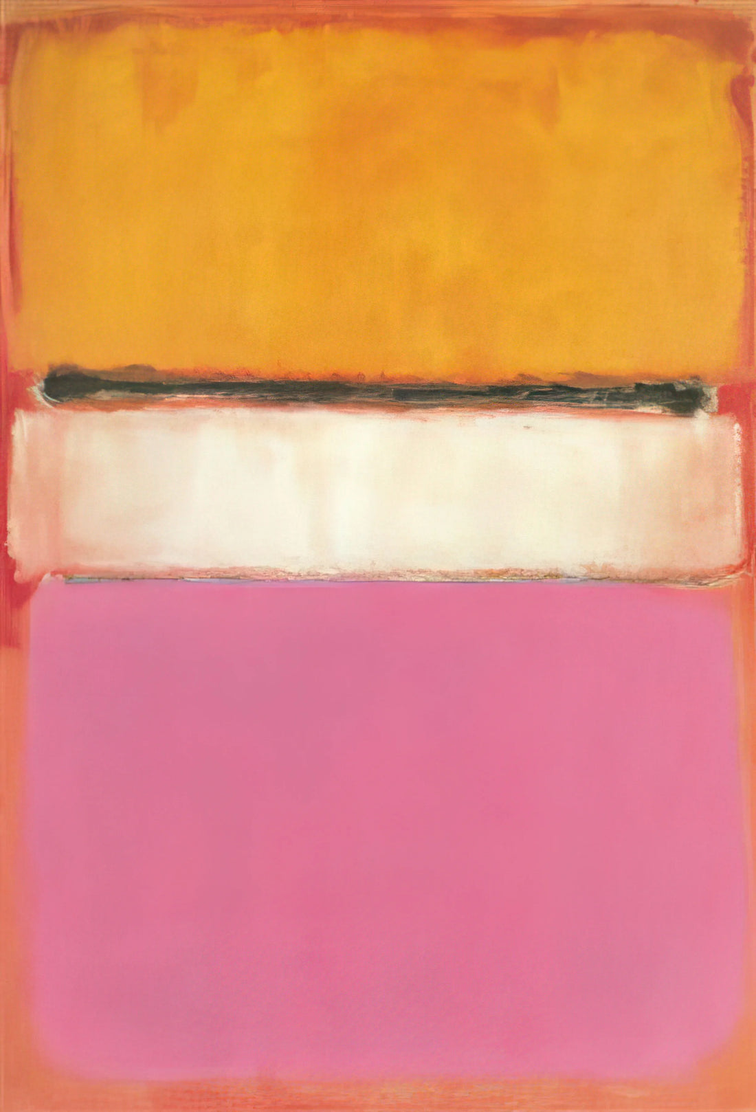 Unveiling the Profound Quietude: An Expert Look at Rothko No. 207 - White Center Yellow, Pink and Lavender on Rose - 1950 by Mark Rothko