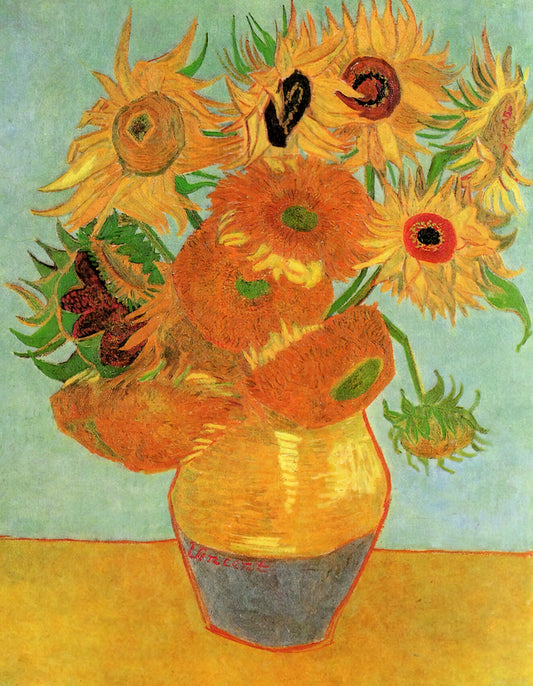 Van Gogh Framed: A Curator's Guide to Displaying His Masterpieces - Still Life Vase with Twelve Sunflowers by Vincent van Gogh