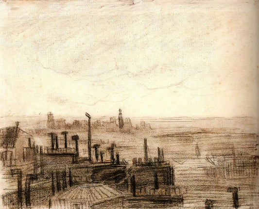 Van Gogh Prints: A Curator's Guide to Owning Museum-Quality Art - View of Paris, with the Hôtel de Ville and the Tour-Saint-Jacques by Vincent van Gogh