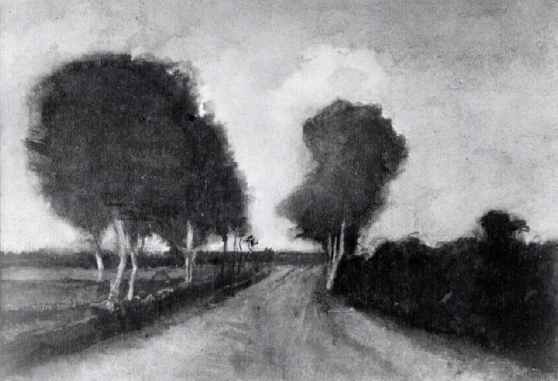 Van Gogh Wheat Fields: A Deep Dive into the Artist's Golden Obsession - Country Lane with Trees by Vincent van Gogh