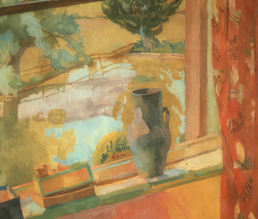Vanessa Bell Acrylic Print: A Modernist Masterpiece for Your Collection - VIEW OF THE POND AT CHARLESTON 1919 by Vanessa Bell
