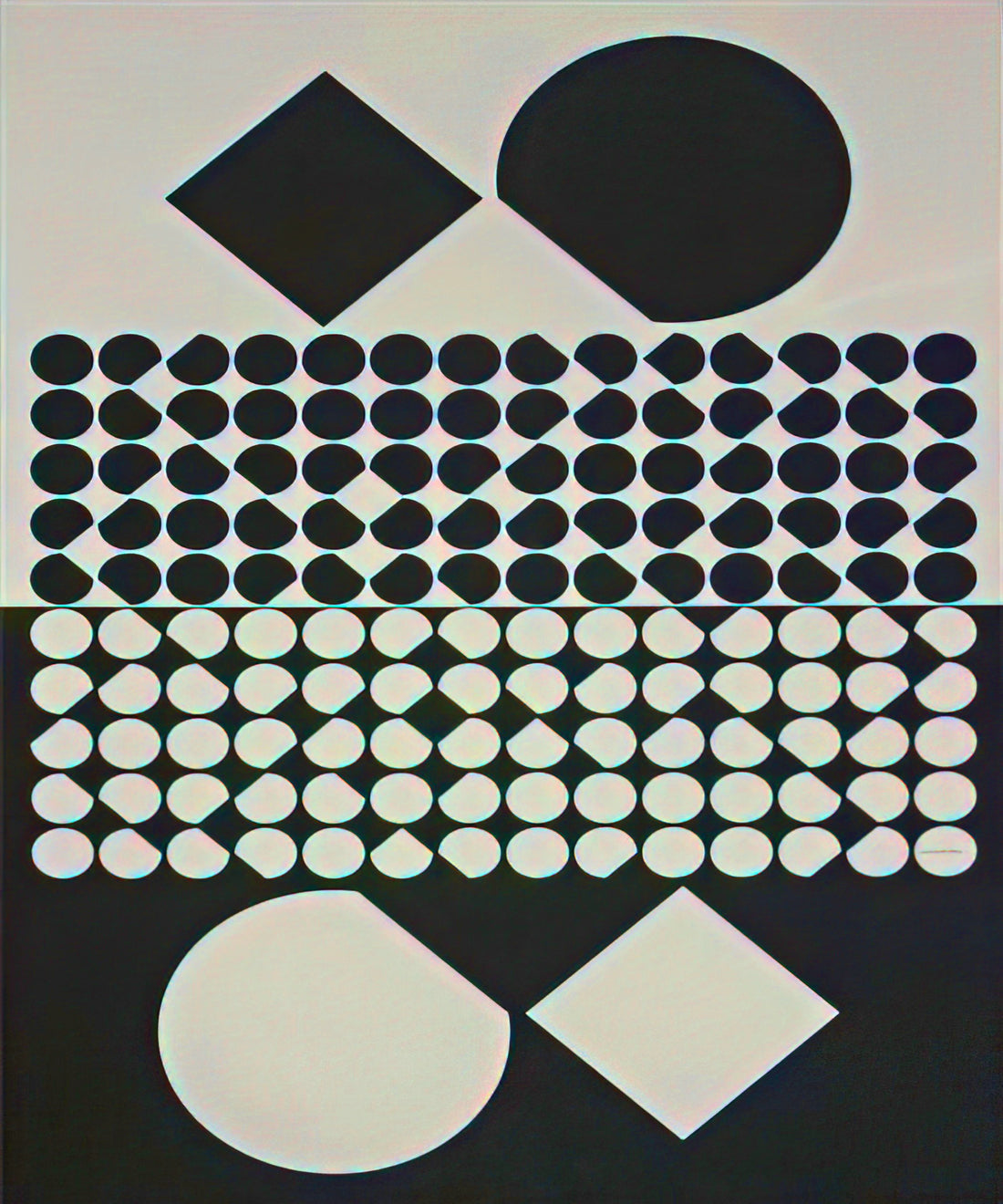 Vasarely Signed Print: Authenticity, Value, and Collector's Guide - Cassiopée II NB - 1958 by Victor Vasarely