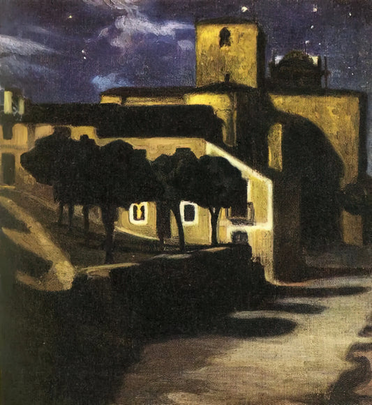 Vendedora de Alcatraces: Diego Rivera's Iconic Tribute to Mexican Identity - NIGHT SCENE IN AVILA 1907 by Diego Rivera