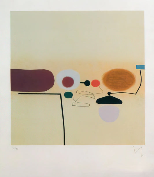 Victor Pasmore Prints for Sale: A Collector's Guide to the Abstract Pioneer's Work - COMPOSITE IMAGE ORANGE AND PINK by Victor Pasmore