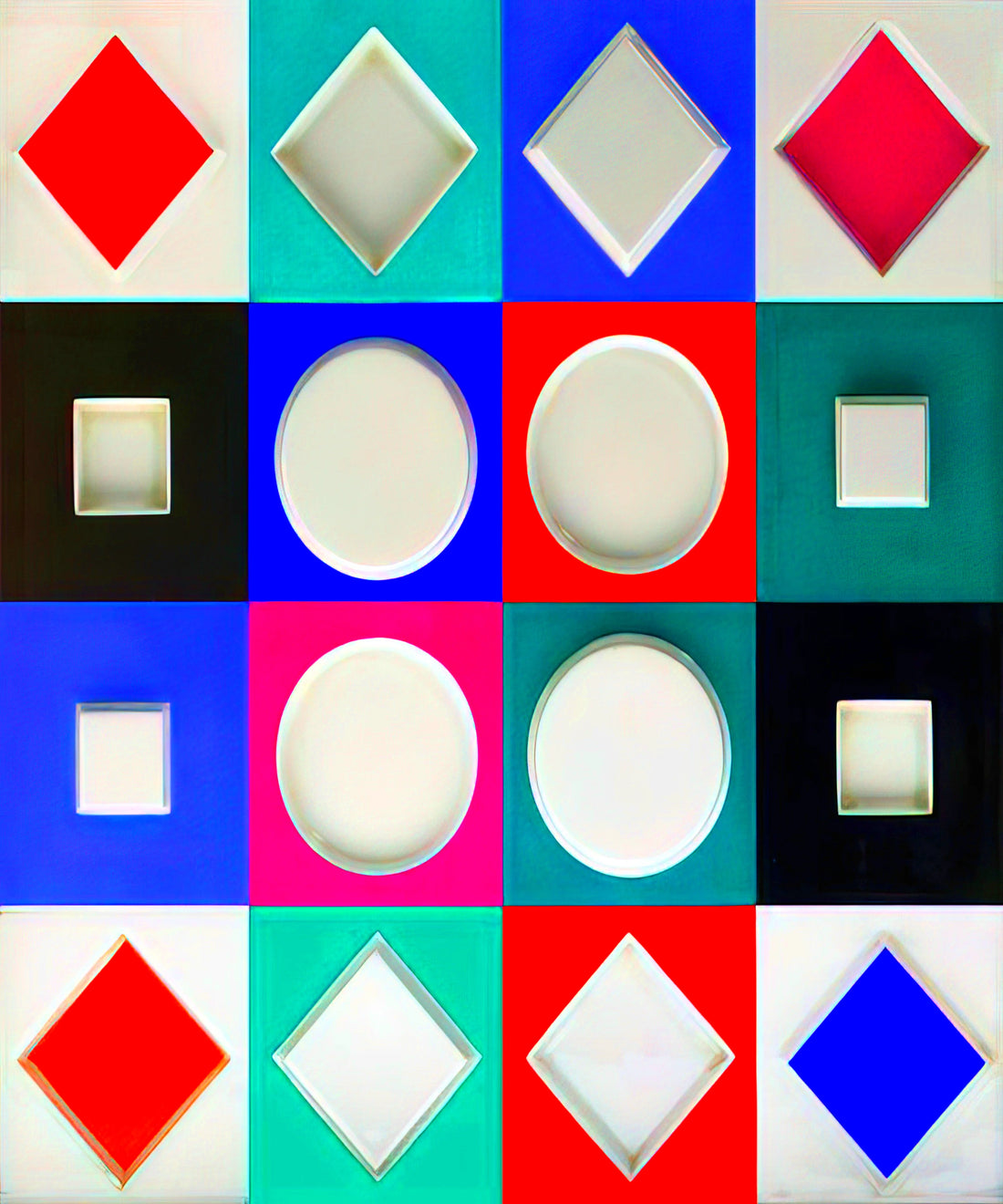 Victor Vasarely Brushed Aluminum Print: The Ultimate Guide to Op Art's Metallic Legacy - Composition Carrée Relief - 1970 by Victor Vasarely