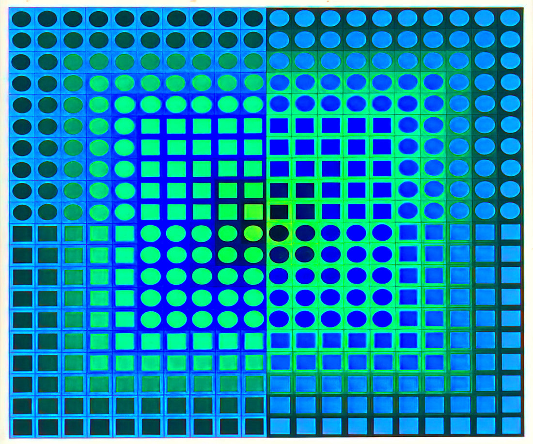 Victor Vasarely Reproductions: The Definitive Guide to Op Art Masterpieces - Zoeld V - 1967 by Victor Vasarely