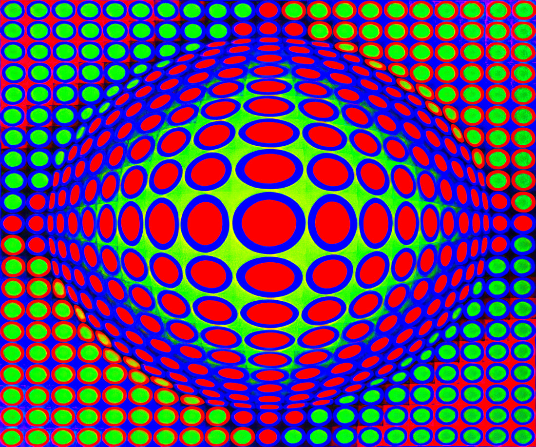 Victor Vasarely: El Pintor Visionario que Revolucionó el Arte Óptico - Vega 200 - 1968 by Victor Vasarely