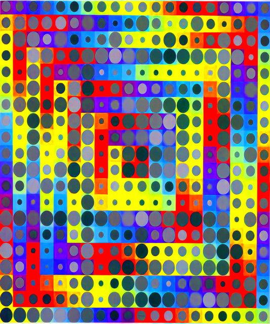 Victor Vasarely's Études Bauhaus C: The Foundation of Op Art's Visual Language - Orion Gris - 1969 by Victor Vasarely